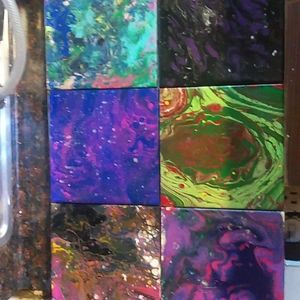 Hand painted ceramic tiles